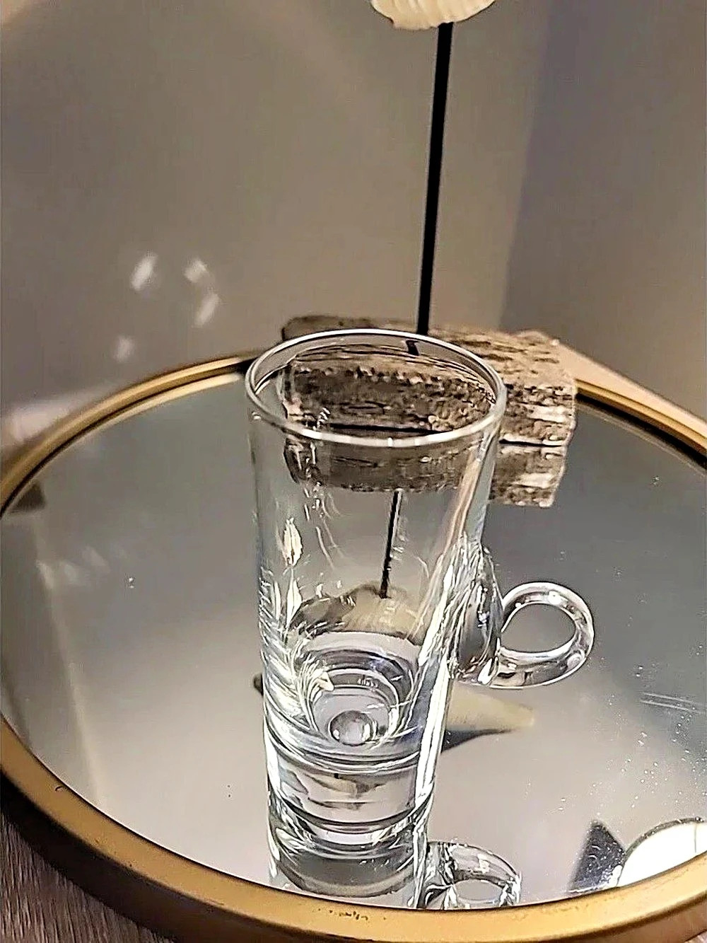 Clear Glass Cup with Handle